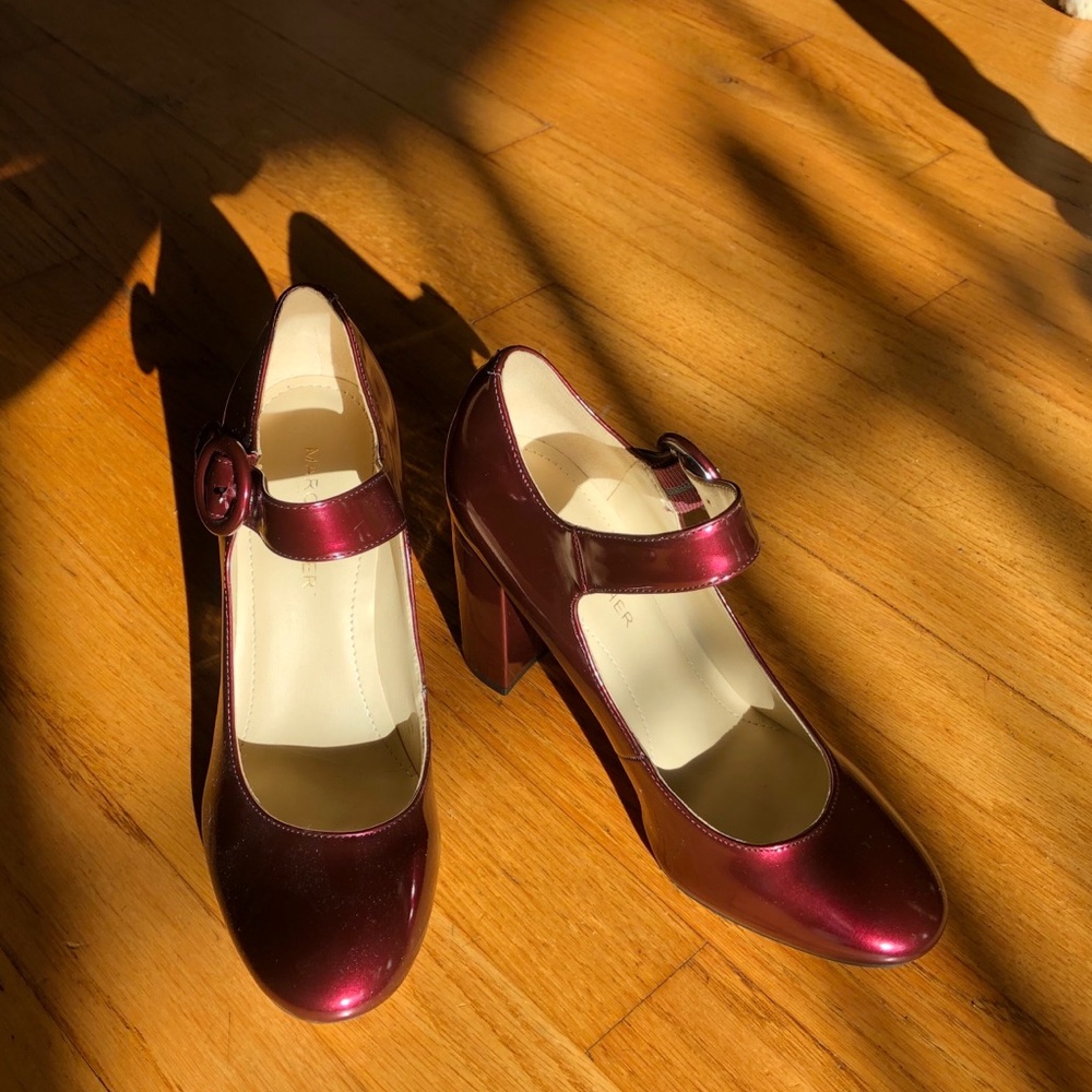 Marc Fisher chunky-heel Mary Janes.